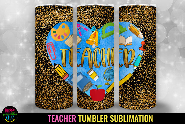 Teacher Tumbler Sublimation I 20 Oz Teacher Tumbler PNG Sublimation Happy Printables Club 
