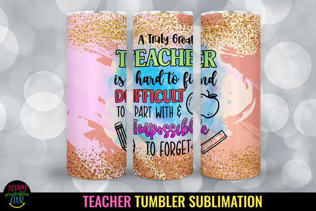 Teacher Tumbler Sublimation I 20 Oz Teacher Tumbler PNG Sublimation Happy Printables Club 