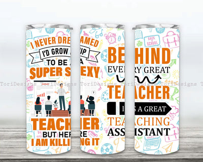 Teacher Tumbler Wrap, Teacher Appreciation 20oz Skinny Tumbler Wrap Png, Teacher Life Sublimation Designs Png Sublimation ToriDesigns 