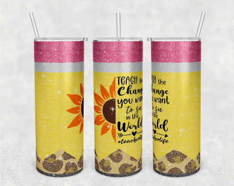 Teacher Tumbler Wraps Bundle, 20 Oz Skinny Tumbler Teacher Sublimation Designs, Teacher Quotes Tumbler Sublimation PNG, 10 Designs Sublimation HappyDesignStudio 