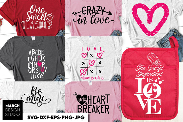 Teacher Valentine Day SVG Bundle, Teacher Bundle SVG, Valentine SVG, Funny Valentines Saying SVG SVG March Design Studio 