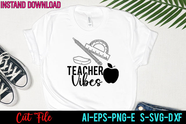 Teacher Vibes SVG Cut FIle SVG BlackCatsMedia 