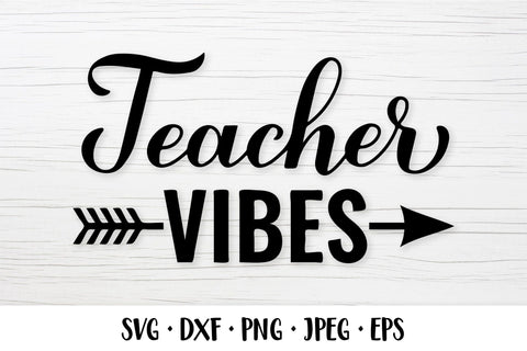 Teacher vibes SVG. Funny teacher quote. Teachers Day design SVG LaBelezoka 