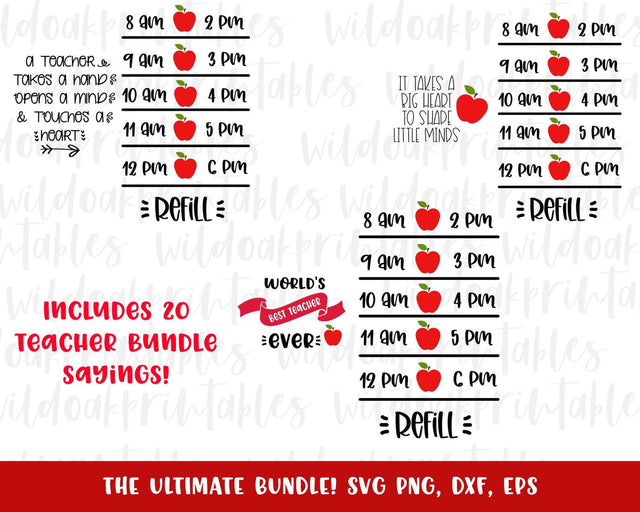 teacher water bottle tracker svgs, funny teacher water tracker svg, water bottle tracker clipart, drink your water svg, teacher svg bundle SVG WildOakSVG 