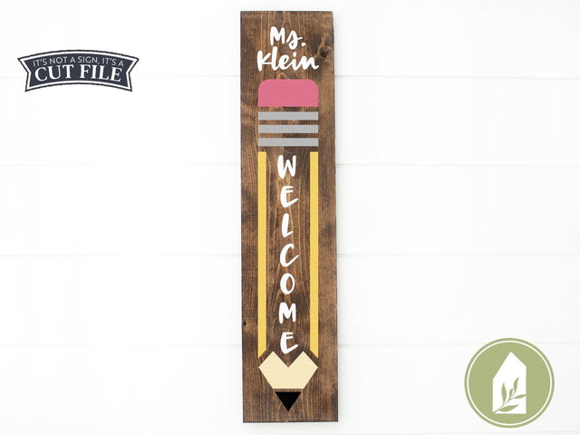 Teacher Welcome Sign SVG | Pencil SVG | School SVG SVG LilleJuniper 