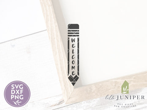 Teacher Welcome Sign SVG | Pencil SVG | School SVG SVG LilleJuniper 