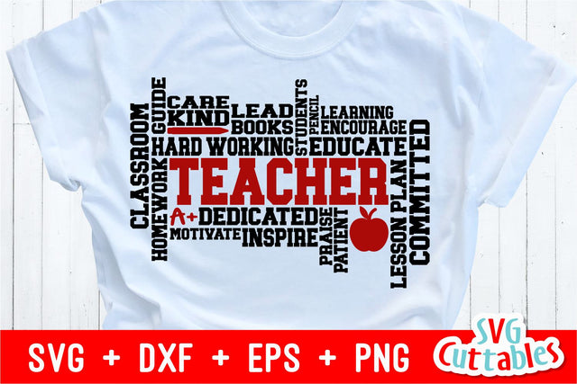 Teacher Word Art SVG Svg Cuttables 