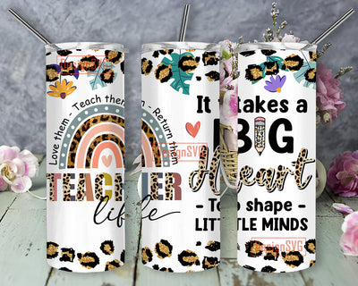 Teacherlife Tumbler PNG, Teach Love Inspire Wrap Sublimation, Teacher Life20oz Skinny Tumbler Sublimation Designs for Straight/Tapered Tumbler Design PNG Sublimation DesignSVG 