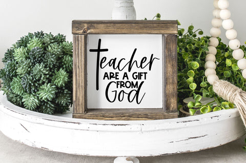 Teachers Are A Gift From God SVG | Teacher Christmas Gift Design SVG RedFoxDesignsUS 
