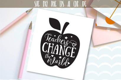 Teachers Change the World Apple SVG SVG VectorSVGdesign 