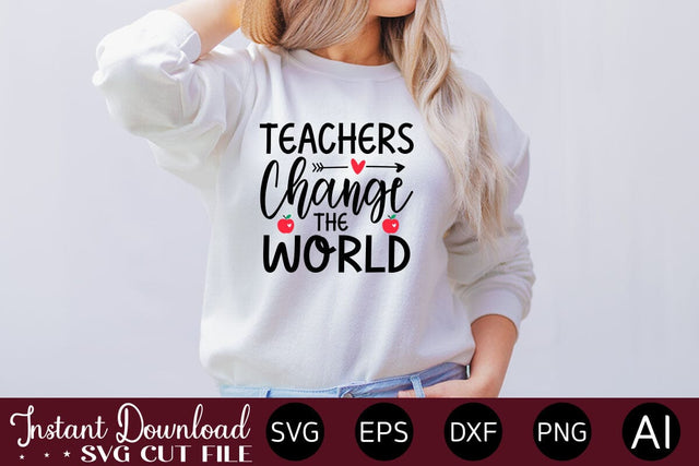 Teachers Change The World SVG designmaster24 