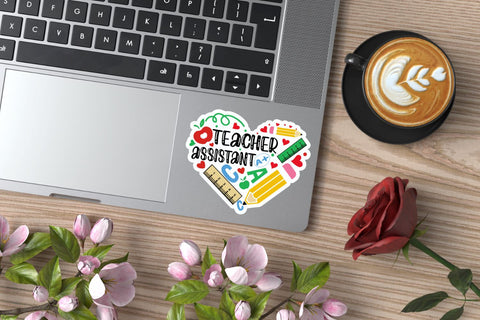 Teacher's Day heart Sticker Bundle SVG DESIGNS DARK 