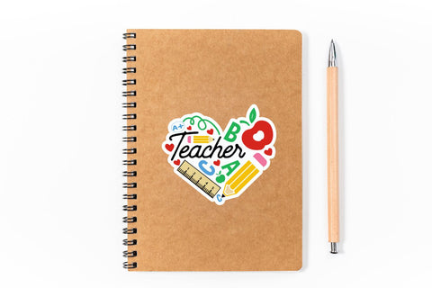Teacher's Day heart Sticker Bundle SVG DESIGNS DARK 