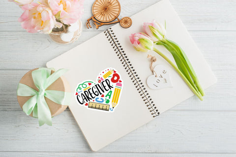 Teacher's Day heart Sticker Bundle SVG DESIGNS DARK 