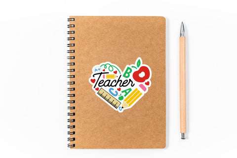 Teacher's Day heart Sticker Bundle SVG DESIGNS DARK 