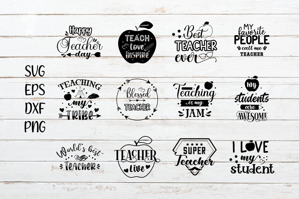 Teachers Day Quote svg Bundle - So Fontsy