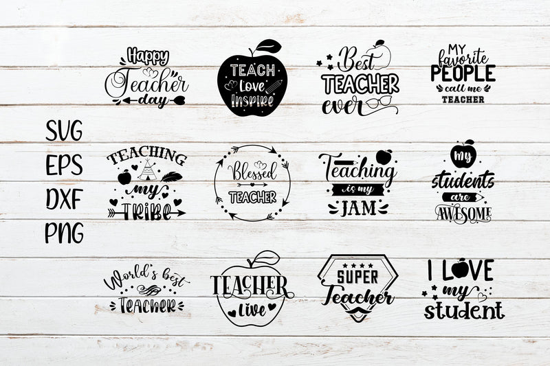 Teachers Day Quote svg Bundle SVG SmmrDesign 