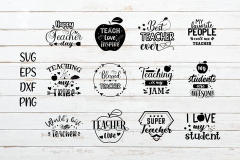 Teachers Day Quote svg Bundle SVG SmmrDesign 