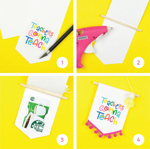 "Teachers Gonna Teach" Gift Card Holder Banner SVG Design Eat Repeat 