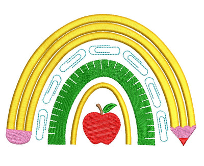 Teacher's life machine embroidery design, back to school design, embroidery for schoolchildren, 3 sizes, instant download. Embroidery/Applique DESIGNS ArtEMByNatalia 