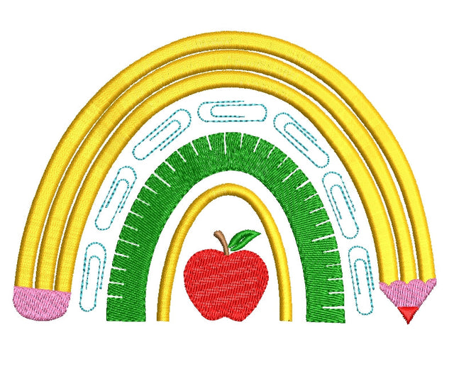 Teacher's life machine embroidery design, back to school design, embroidery for schoolchildren, 3 sizes, instant download. Embroidery/Applique DESIGNS ArtEMByNatalia 