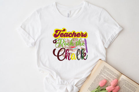 Teachers Rock the Chalk Sublimation SVGArt 