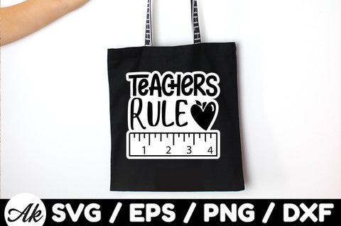 Teachers rule Stickers SVG akazaddesign 