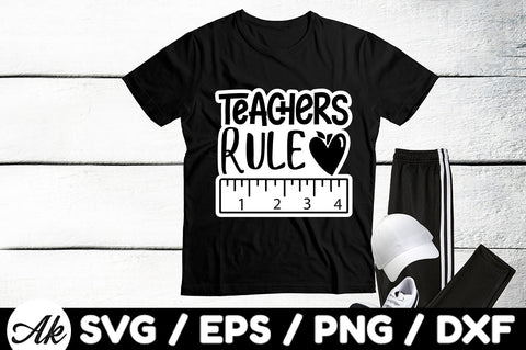 Teachers rule Stickers SVG akazaddesign 