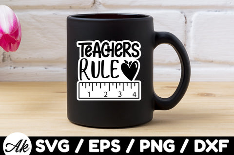 Teachers rule Stickers SVG akazaddesign 