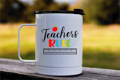 Teachers Rule SVG / Teacher SVG / School cut file SVG VR Digital Design 