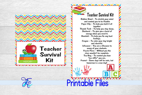 Teachers Survival Kit 3D Paper Family Creations 