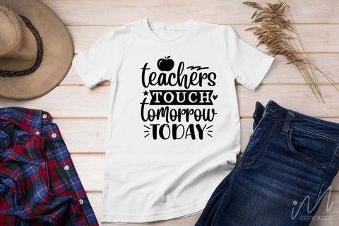 Teachers touch tomorrow today svg,Kindergarten Teacher Svg, Cool Teacher T-shirt svg, Cut files, Funny Teacher Svg SVG Isabella Machell 