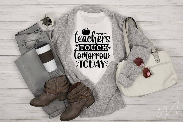 Teachers touch tomorrow today svg,Kindergarten Teacher Svg, Cool Teacher T-shirt svg, Cut files, Funny Teacher Svg SVG Isabella Machell 