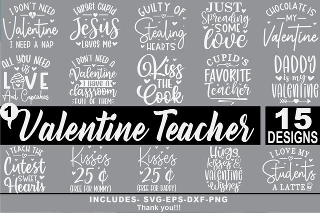Teachers Valentine svg bundle, Teacher t shirt svg bundle SVG Isabella Machell 