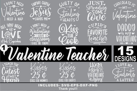 Teachers Valentine svg bundle, Teacher t shirt svg bundle SVG Isabella Machell 
