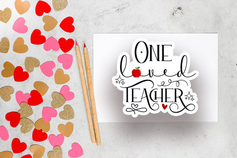 Teachers Valentines Day Stickers Bundle- Teacher Stickers Sublimation Happy Printables Club 