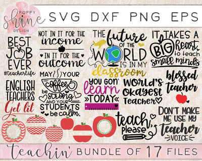 Teachin' Bundle SVG Poppy Shine Design