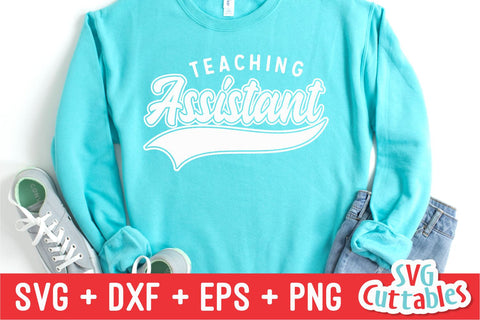 Teaching Assistant svg - Teacher Cut File - Occupation - Swoosh - svg - dxf - eps - png - Cut File - Silhouette - Cricut - Digital Download SVG Svg Cuttables 