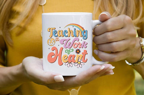 Teaching is a Work of Heart Sublimation SVGArt 