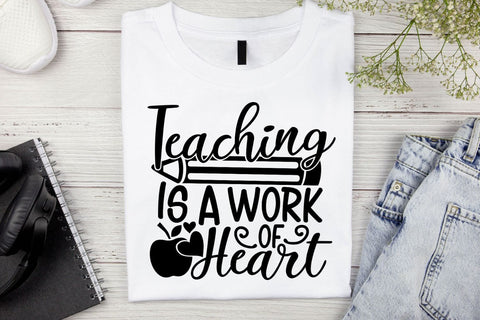 Teaching Is A Work Of Heart| Teacher Appreciation SVG Cutting Files. SVG CosmosFineArt 