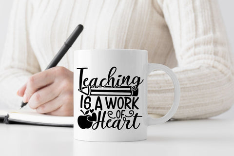 Teaching Is A Work Of Heart| Teacher Appreciation SVG Cutting Files. SVG CosmosFineArt 