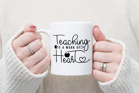 Teaching is a Work of Heart - Teacher SVG SVG CraftLabSVG 
