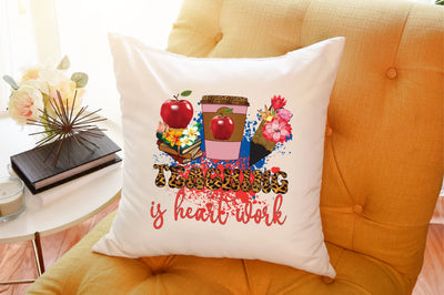 teaching is heart work Sublimation SVGArt 