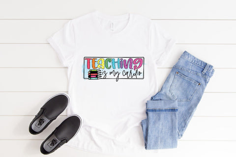 Teaching is My Cardio | Teacher PNG Sublimation Sublimation CraftLabSVG 