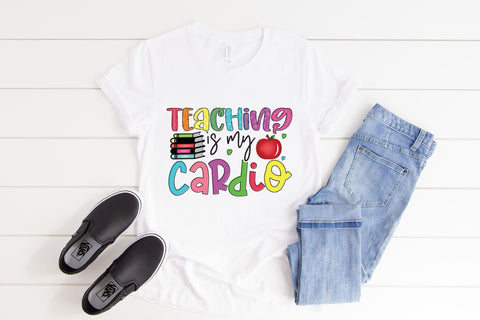 Teaching is My Cardio - Teacher Sublimation Design Sublimation CraftLabSVG 