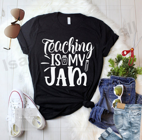 Teaching is my jam svg, Christmas teacher t shirt, Merry christmas svg, Christmas cricut SVG Isabella Machell 