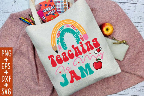 Teaching Is My Jam SVG Cricut Files SVG Rupkotha 