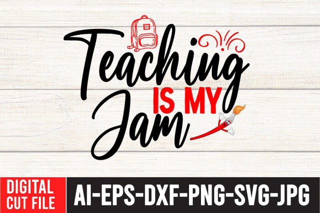 Teaching is My Jam SVG Cut File SVG BlackCatsMedia 