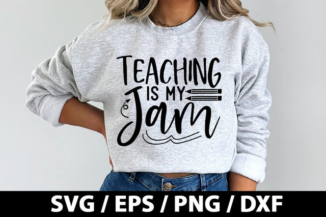 Teaching is my jam SVG SVG akazaddesign 