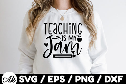 Teaching is my jam svg SVG akazaddesign 